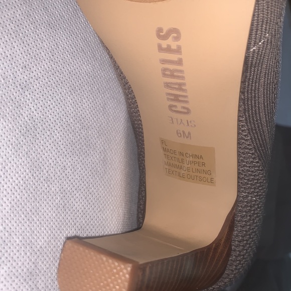 style charles womens stretch knit tall shaft pointed toe boots size 6 - Picture 4 of 4